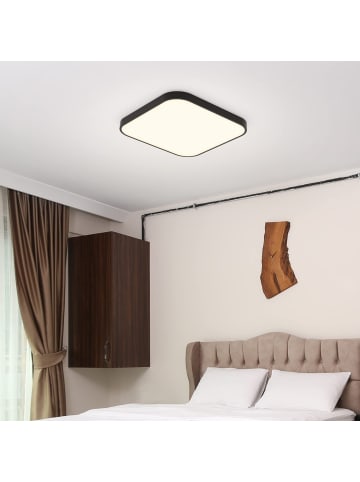 ZMH Deckenleuchte in Schwarz ecikg neutralweiß Ø27cm