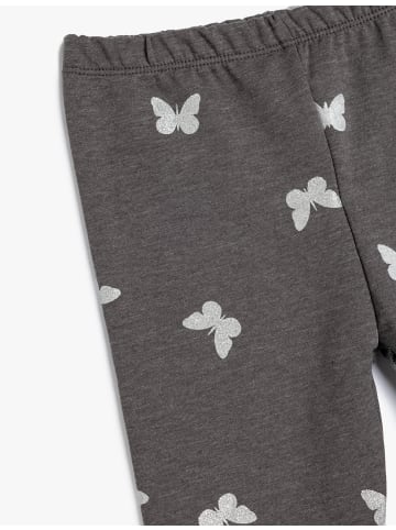 KOTON Leggings in Anthrazit Gemustert