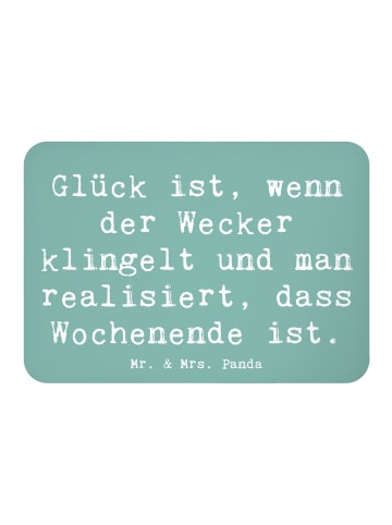 Mr. & Mrs. Panda Magnet Spruch Glück am Wochenende mit Spruch in Meeresbrise