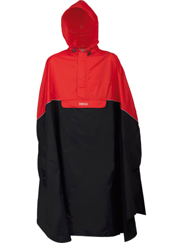 PRO-X elements Rad-Poncho "TRENTO" in Rot/Charcoal
