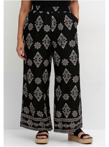 sheego by Joe Browns Schlupfhose in schwarz gemustert