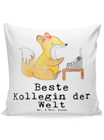 Mr. & Mrs. Panda Dekokissen Fuchs Beste Kollegin der Welt mit Sp... in Weiß