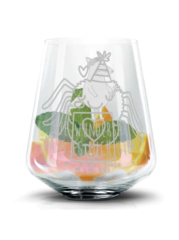 Mr. & Mrs. Panda Blümchentail Glas Spinne Agathe Brief ohne Spruch in Transparent