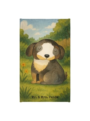 Mr. & Mrs. Panda Gästehandtücher Hund Entspannen Design ohne Spruch in Weiß