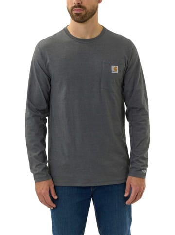 CARHARTT  Longsleeve "Forced Flex 104617" in Grau