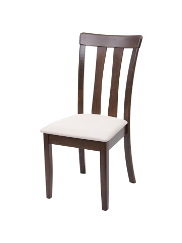 MCW 2er-Set Küchenstuhl G46, Dunkles Gestell, beige