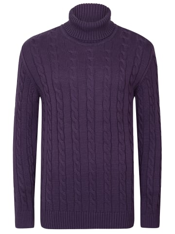 Felix Hardy Rollkragen Zopfmuster Pullover in lila