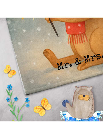 Mr. & Mrs. Panda Handtuch Maus Weihnachten Design ohne Spruch in Weiß