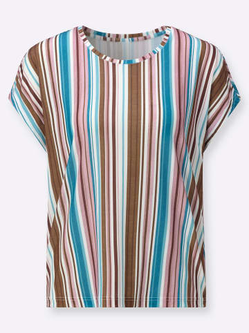 WITT WEIDEN Shirt in altrosa-ozean-gestreift