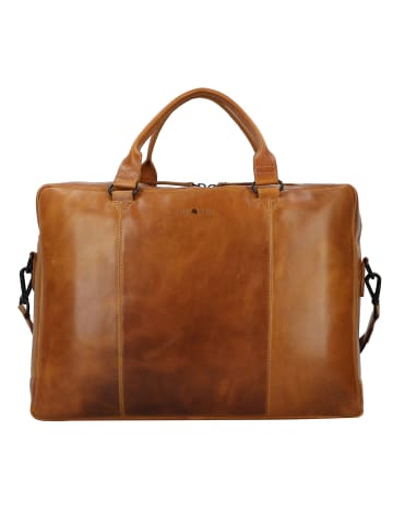 Greenburry Newport Aktentasche Leder 43 cm Laptopfach caramel