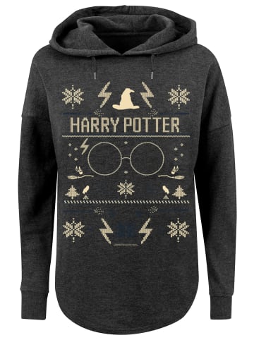 F4NT4STIC Oversized Hoodie Harry Potter Christmas Weihnachten in charcoal