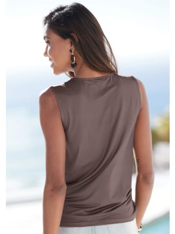 LASCANA Tanktop in taupe