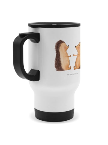 Mr. & Mrs. Panda Edelstahl Trinkbecher Igel Liebe ohne Spruch in Weiß