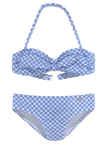 Buffalo Bandeau-Bikini in hellblau-weiß