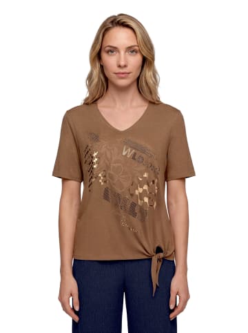 Betty Barclay Basic Shirt mit Schleifenknoten in Classic Nougat