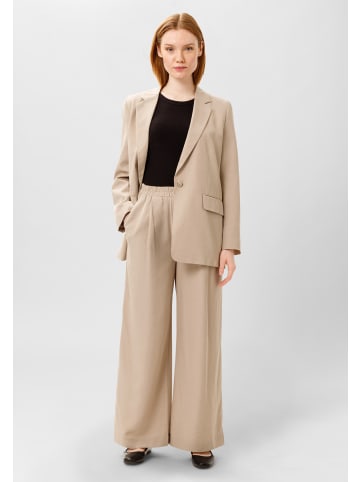 Les Lunes Lange Business Hose GEORGIA Wide Leg Pants Linen in Plaza Taupe