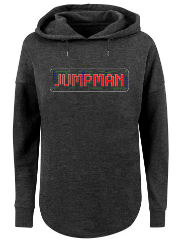 F4NT4STIC Oversized Hoodie Retro Gaming Jumpman in charcoal