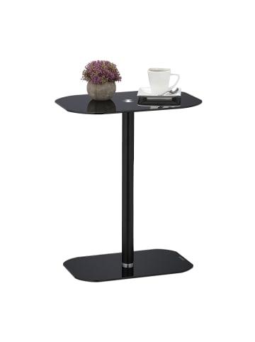 relaxdays Beistelltisch in Schwarz - (B) 44,5 x (H) 54,5 x (T) 29,5 cm