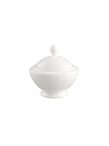 Villeroy & Boch Zuckerdose White Pearl ø 11,7 cm weiß in weiß