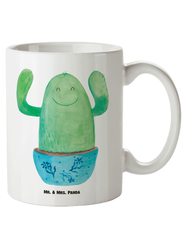 Mr. & Mrs. Panda Riesenkaffeetasse Kaktus Happy ohne Spruch in Weiß