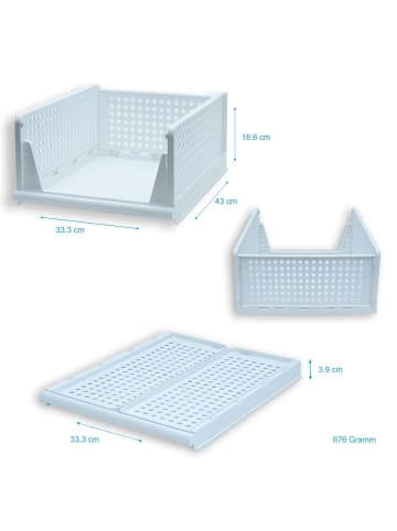 Intirilife Aufbewahrungsbox Aufbewahrungskorb Ordnungsbox in 43 x 33.3 x 18.6 cm