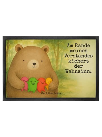 Mr. & Mrs. Panda Schmutzmatte Bär Gefühl Design mit Spruch in Weiß