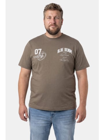 Men Plus Kurzarm T-Shirt in hellbraun