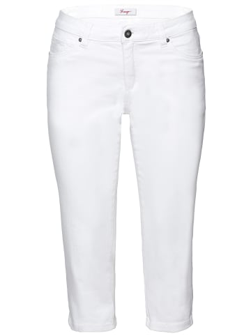 sheego Caprijeans in white denim