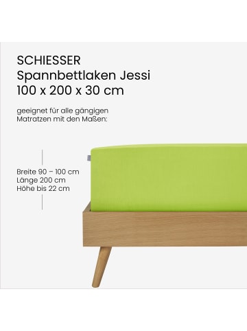 Schiesser Edel-Jersey Spannbettlaken Jessi in Grün