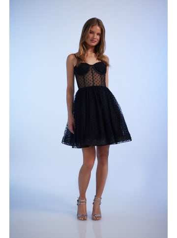 LAONA Cocktailkleid Corsage Dots Mesh Dress in Black