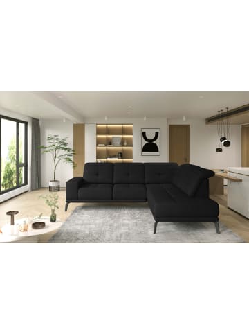 MF Design Neviro Recamiere Rechts in Schwarz -  (L) 200 x (B) 275 x (H) 98 cm
