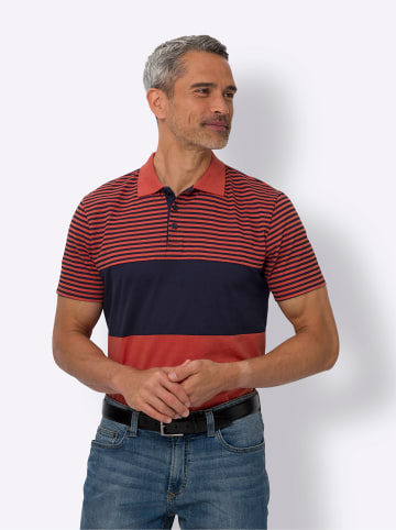 Sieh an! Kurzarm-Poloshirt in terra-marine