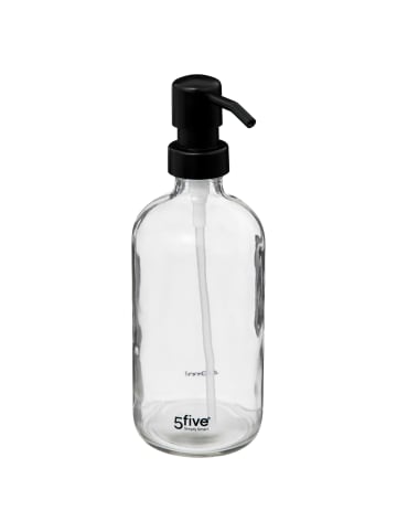 5five Simply Smart Seifenspender, 450 ml in Transparentny, (H) 21 x (L) 7 cm