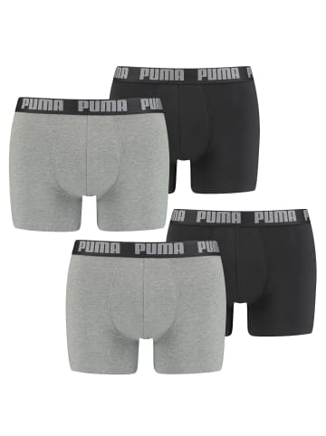 Puma Boxershorts PUMA BASIC BOXER 2P in 691 - dark grey melange / black