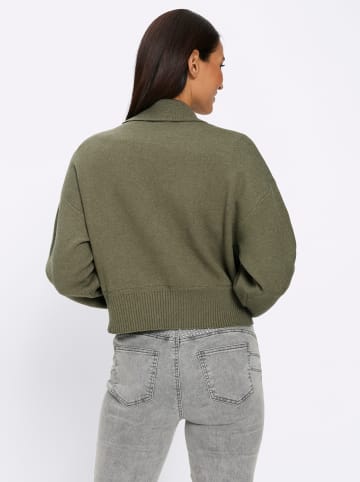 Heine Strickjacke in khaki-meliert