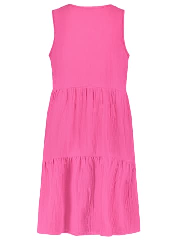 Sublevel Elegantes Ärmelloses Midi-Kleid mit V-Ausschnitt in Pink