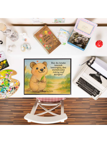 Mr. & Mrs. Panda Schreibunterlage Quokka Happy Design mit Spruch in Weiß