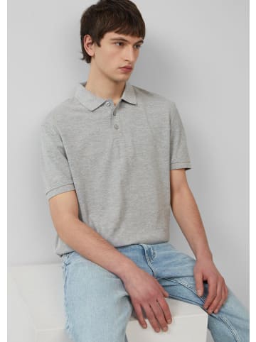 QS Polo-Shirt in 9400_grau meliert