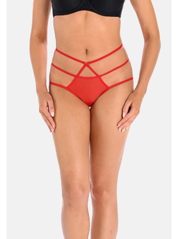 Teyli Netzslips mit Trägern für Frauen Demi in rot