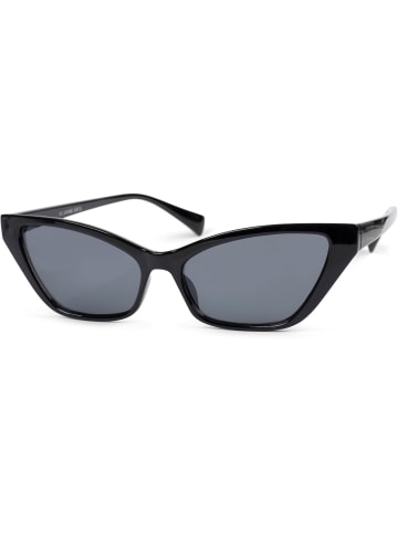 styleBREAKER Cateye Sonnenbrille in Schwarz / Grau getönt