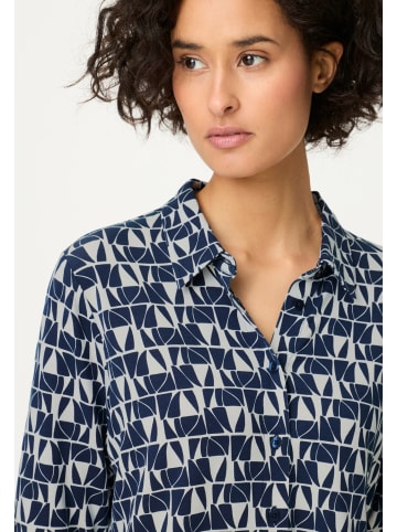 Olsen Bluse Hannah in marine weiß