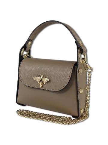 Toscanto Leder Umhängetasche Toscanto Tasche taupe, beige ca. 19cm
