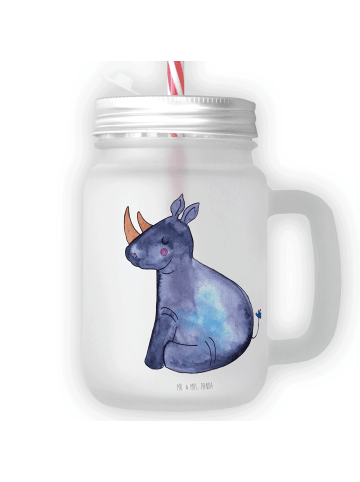 Mr. & Mrs. Panda Limonadenglas Einhorn Nashorn ohne Spruch in Transparent