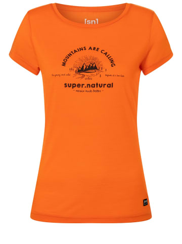 super.natural Merino T-Shirt in orange