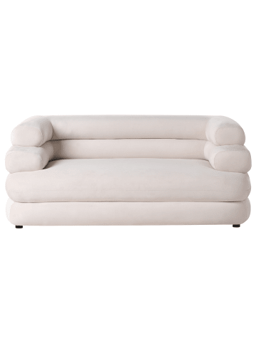 Beliani 2-Sitzer Sofa HELLE in Beige/Schwarz - (W) 167 x (H) 72 x (L) 84 cm