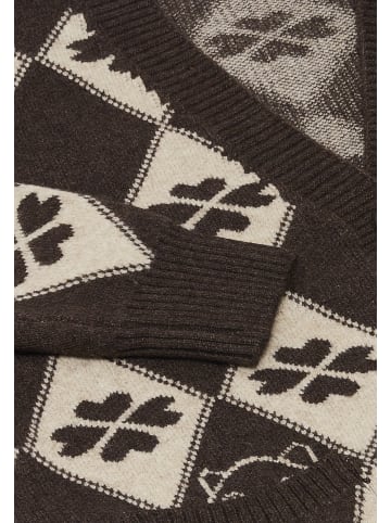 immy Damen Strickjacke in Taupe Wollweiss