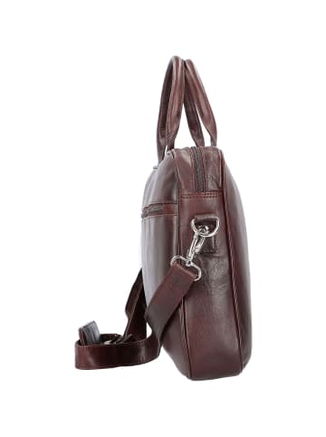 Dermata Aktentasche Leder 39 cm Laptopfach braun