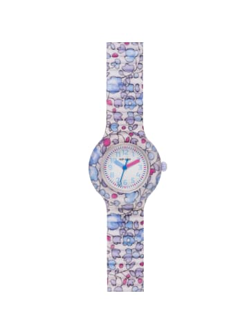 Hip Hop Analoguhr flower power weiss