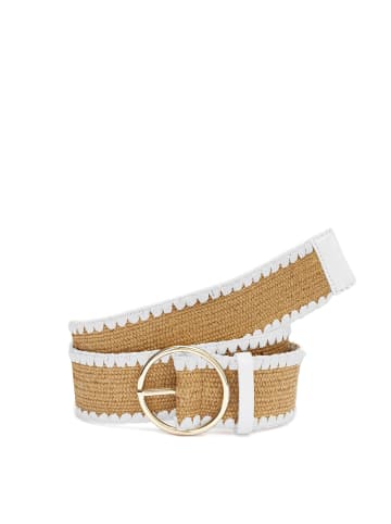 LASCANA Taillengürtel in beige/weiß
