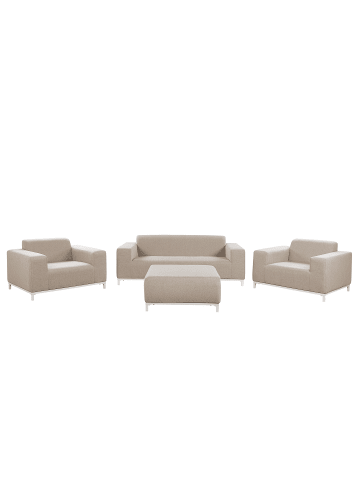 Beliani 4-tlg Sitzgruppe ROVIGO in Beige/Weiß